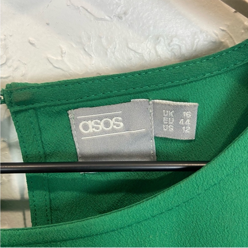 ASOS Long Sleeve Maxi Dress Green Size 12 - Picture 4 of 6